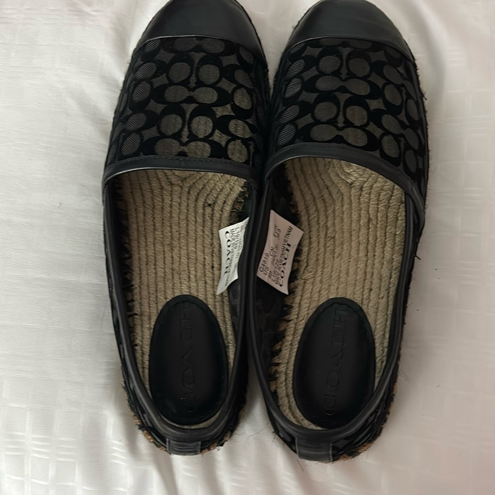 COACH  slip ons black size 8B